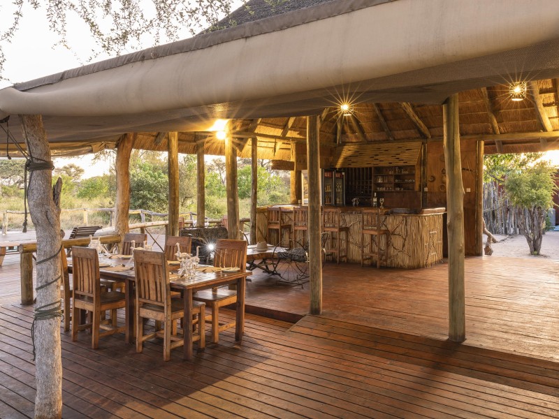 Gemeinschaftsbereich im Mogogelo Camp