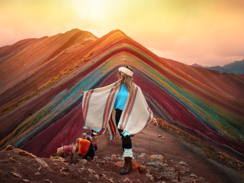 Rainbow mountain hike