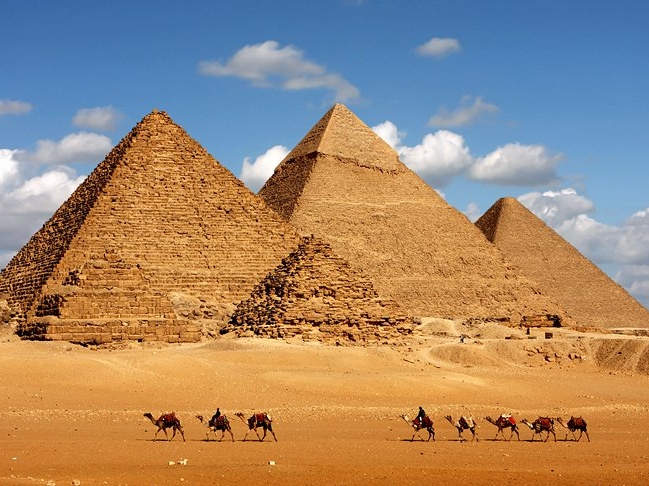 Cairo Pyramids and Camels