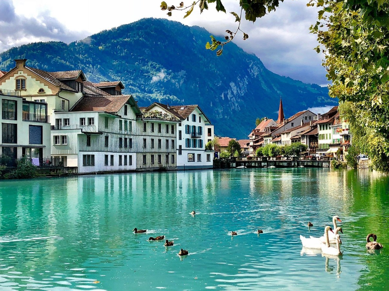 Interlaken the Aare River
