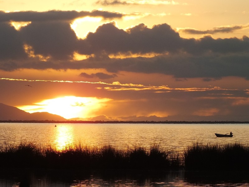 Sunset Lake Titicaca