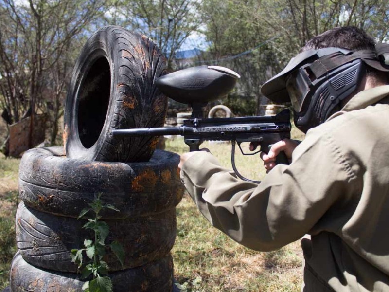 Spaß beim Paintball spielen