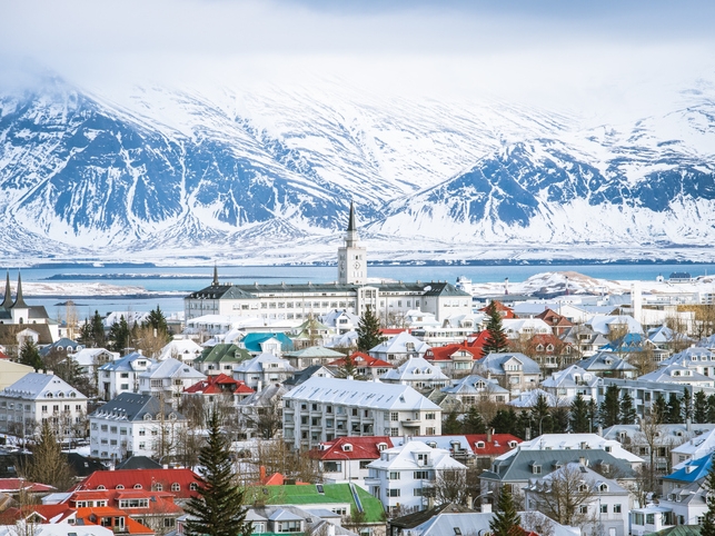 Skyline im Winter - Reykjavik - Island