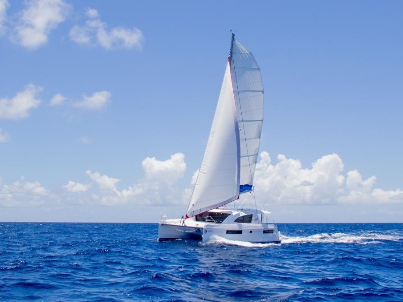 Sailing on the blue waters