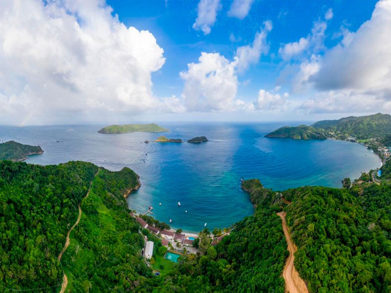 Aerial view of Little Tobago Island