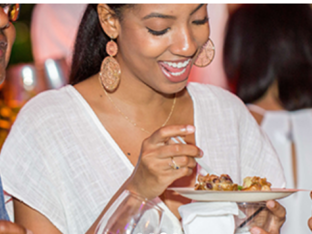 Savoring delicious food