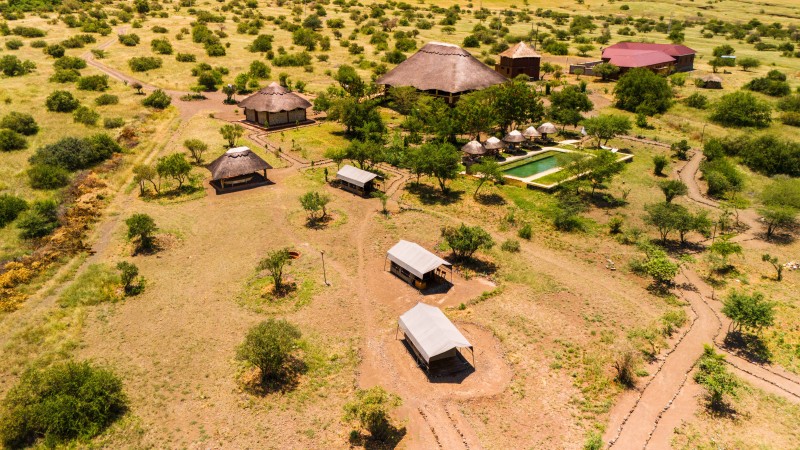 Blick auf den Lake Natron