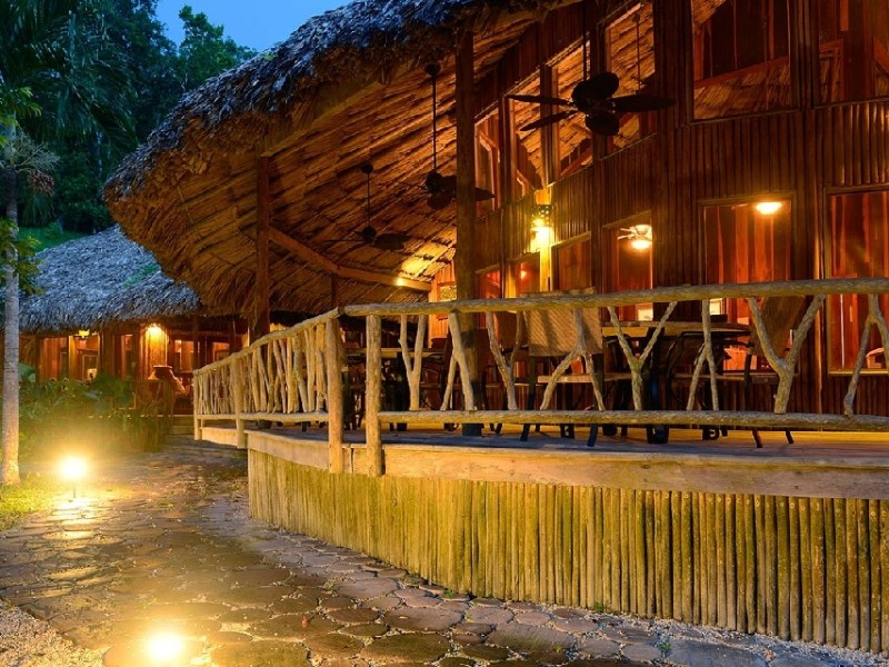 Chan Chich - Abendstimmung Restaurant