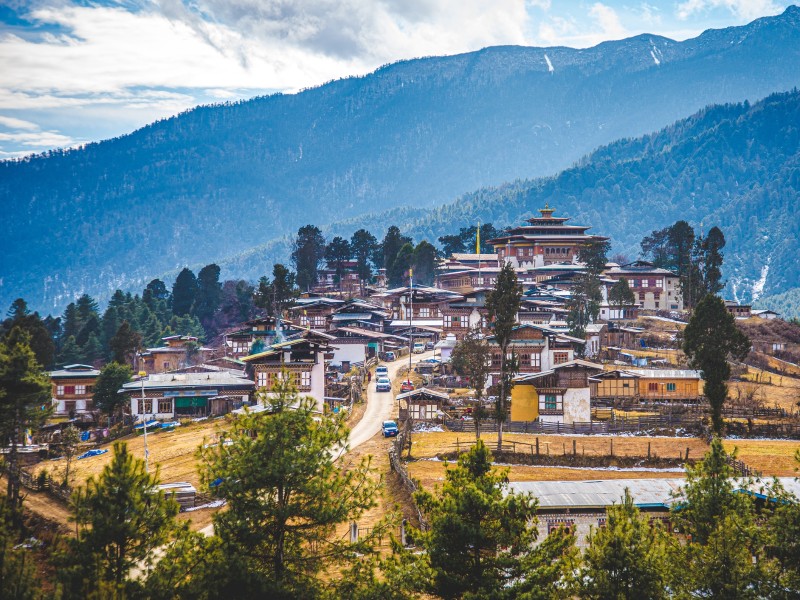 Dorf-Gangtey-Bhutan