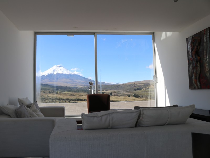 Gemeinschaftsraum Aussicht auf Cotopaxi