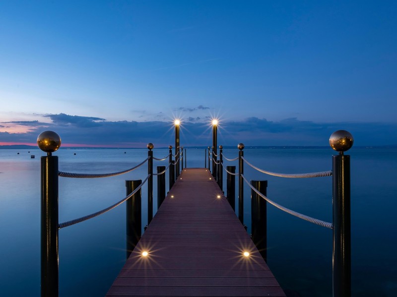 Steg bei Nacht Bad Horn