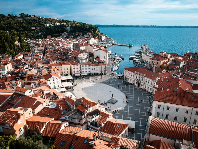 Harbor in Piran Slovenia