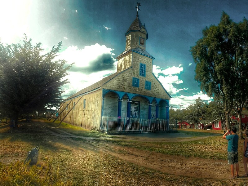Llaullao church Chiloe