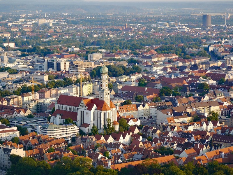 Aerial View in Augsburg, Germany