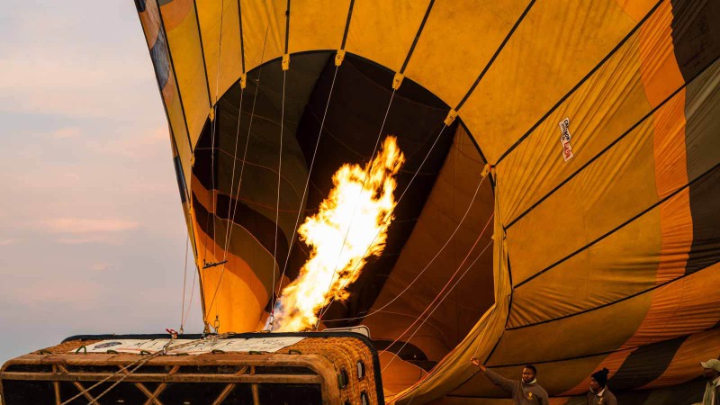 Ballonsafari über der Serengeti