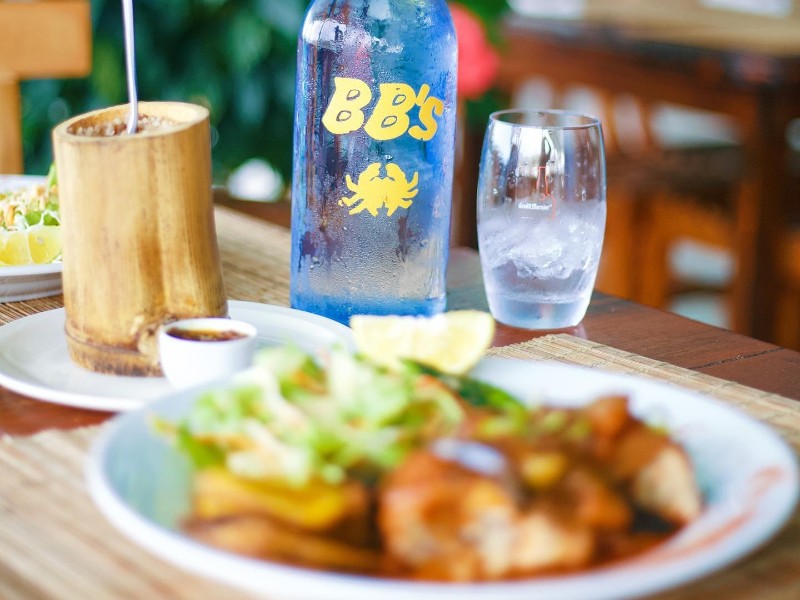 Meal at BBQ  Shack Grenada