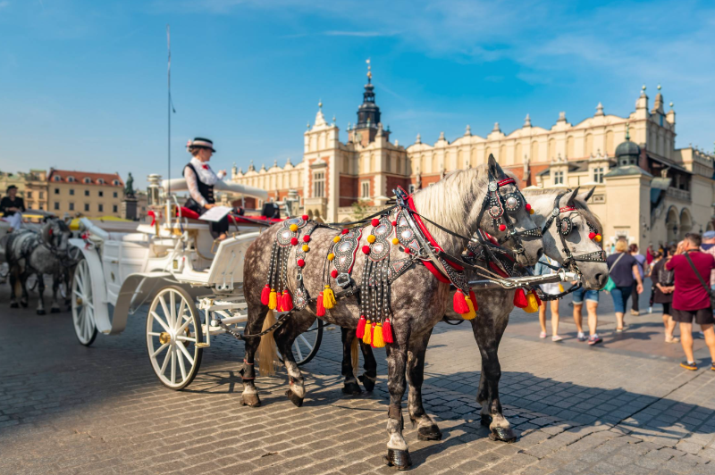 Horse carriage ride in Krakow