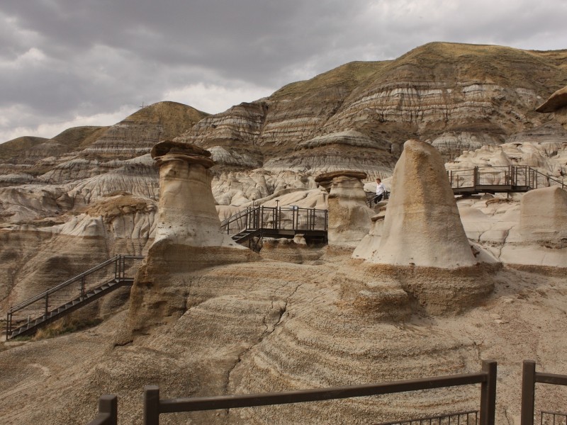 Park in Drumheller in Canada