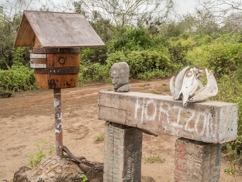 Briefkasten-Fass in Post Office Bay