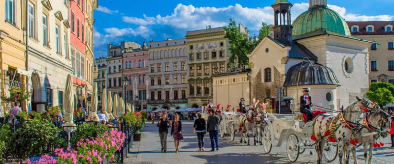Horse carriage ride in Krakow