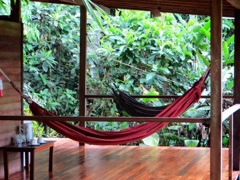 Der Balkon des Bungalow