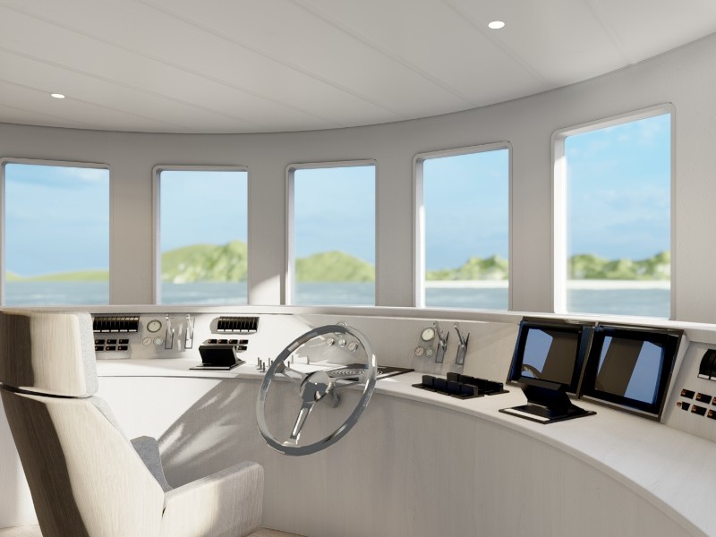 Die Brücke an Bord der Galaxy Diver II