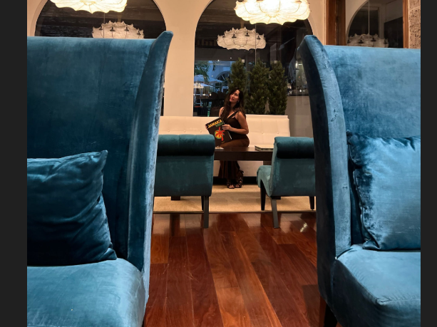 Woman Sitting on Chair