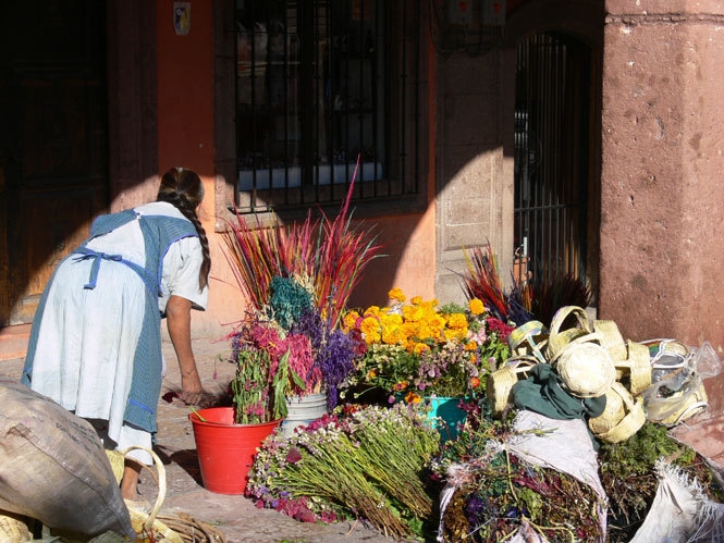 Queretaro - Blumenverkäuferin