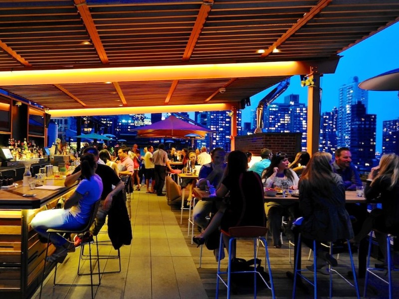 Park South Rooftop evening with guests