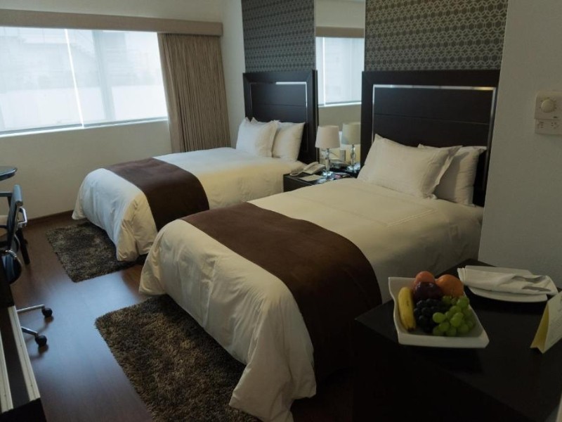 Room with two single beds