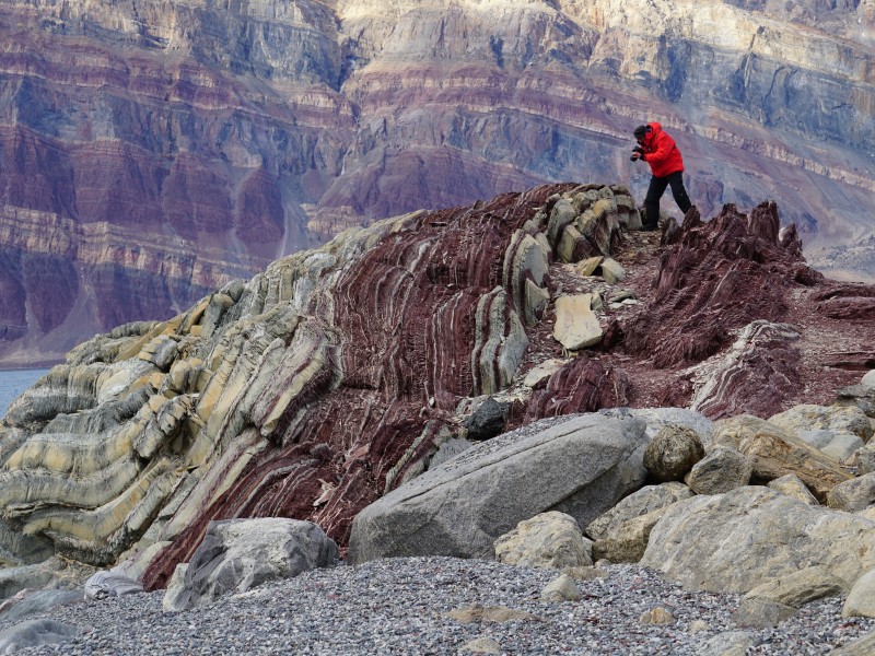 Sandsteinformationen an Gröndlands Küste