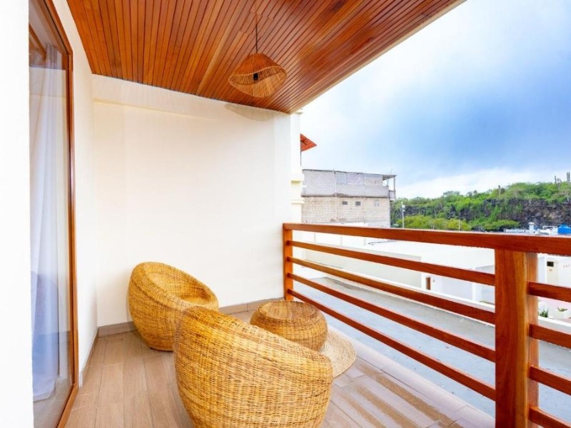 Balkon des Doppelzimmers mit Meerblick