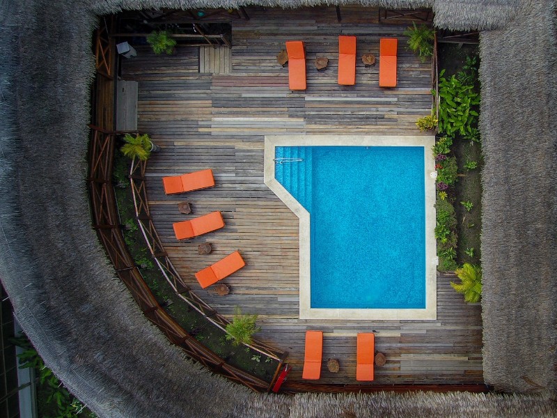 Pool von oben