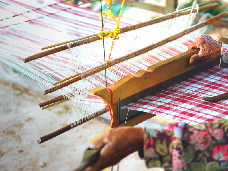 Handweberei-Weben-Webstuhl 