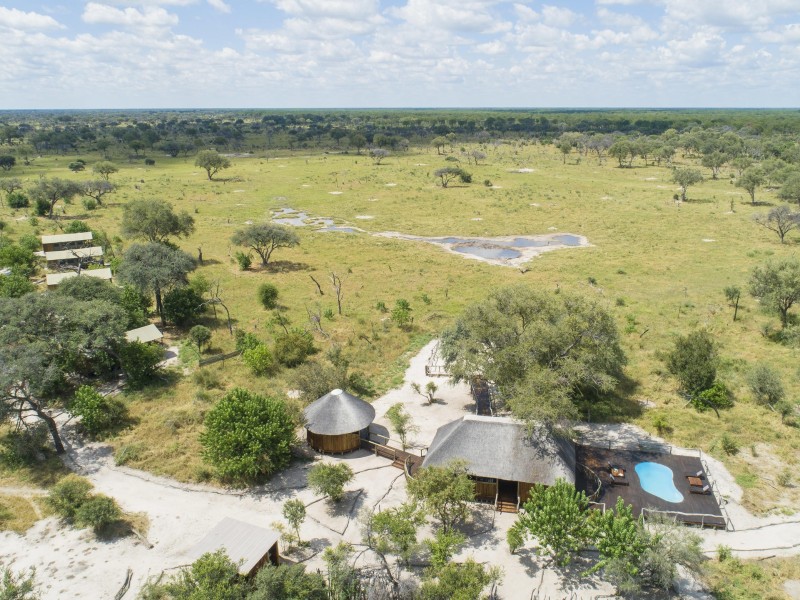 Mogogelo Camp aus der Luft