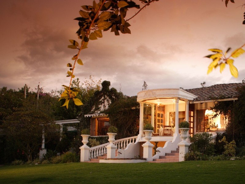 Sonnenuntergang im Garten