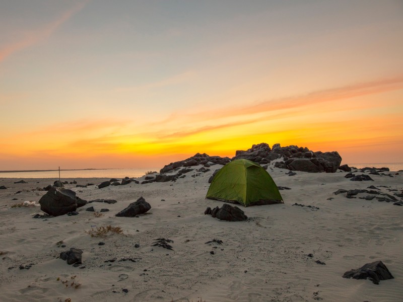Camping-Zelt am Strand - Oman