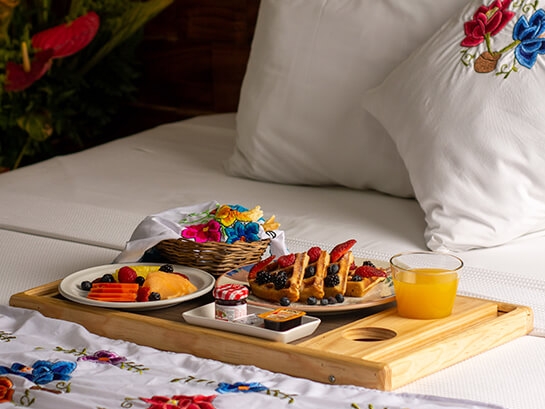 Aldea Cobá - Frühstück im Bungalow 