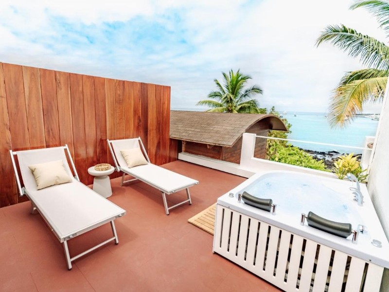Balkon mit Jacuzzi