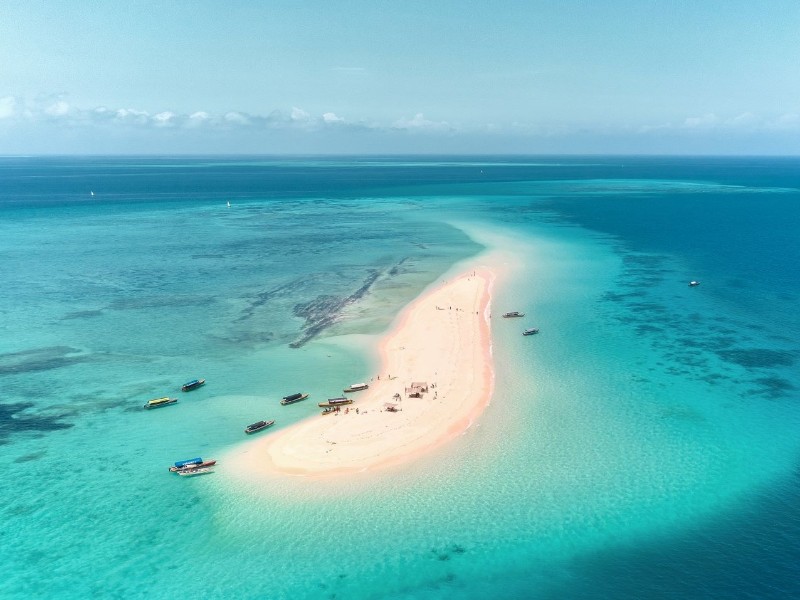 Aerial View Nakupenda Island 