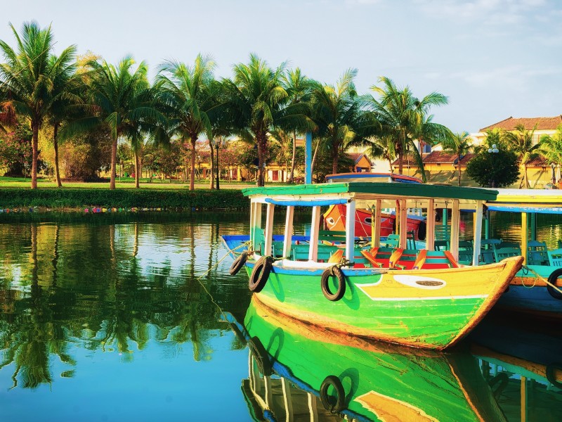 Boote-Thu Bon Fluss-Hoi an-Vietnam