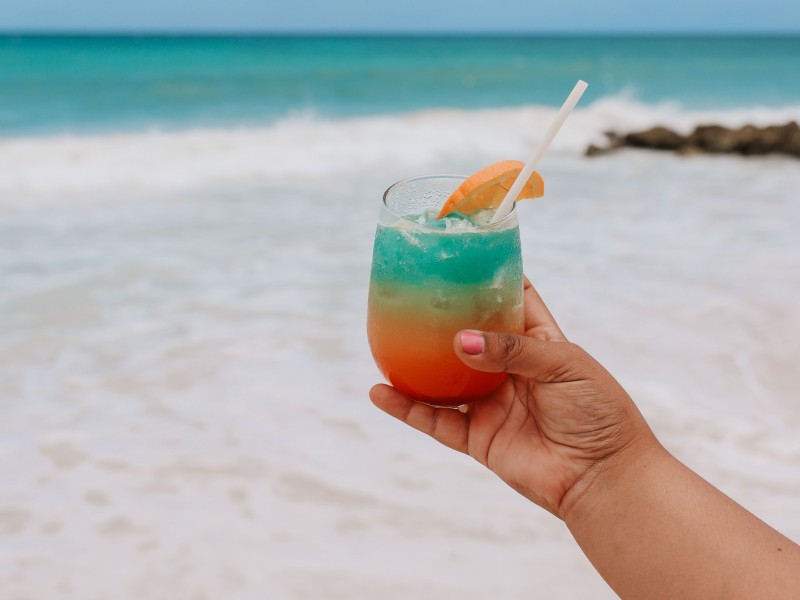 Cocktail on tropical beach