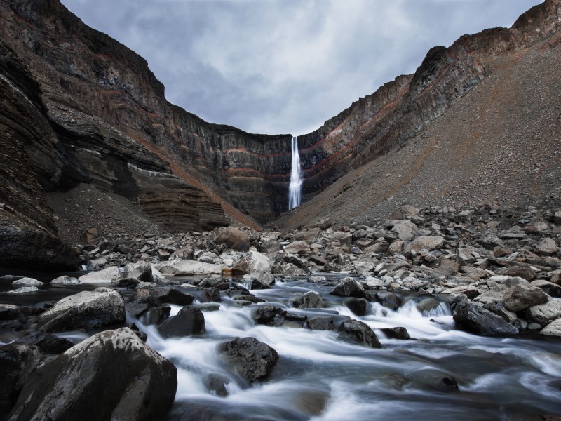 Hengifoss waterfall