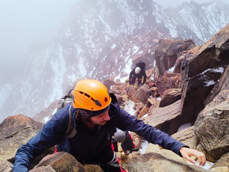 Climbing part  at Illiniza North
