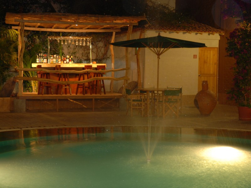 Abendstimmung am Pool