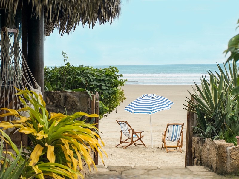Wunderschöne Aussicht auf den Strand