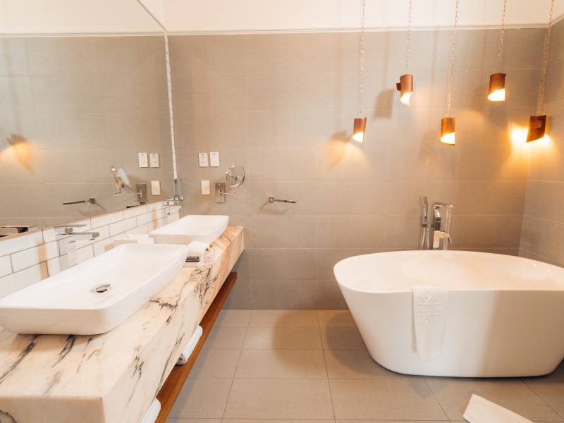 Badezimmer Luxus-Zweibettzimmer