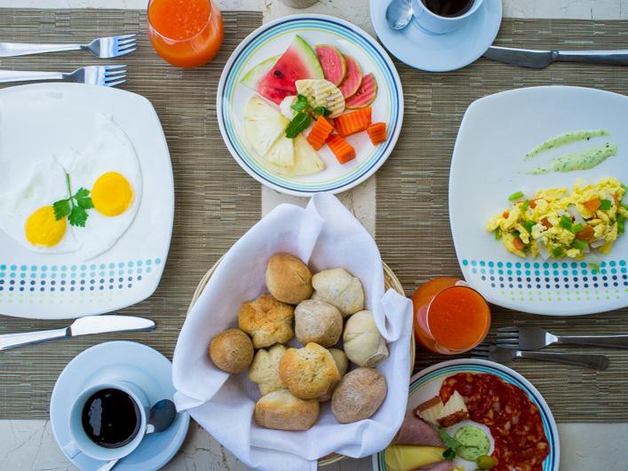 Frühstück auf der Terrasse 