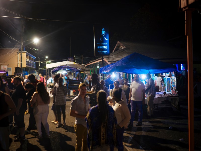 Liming in Streets at Gros Islet