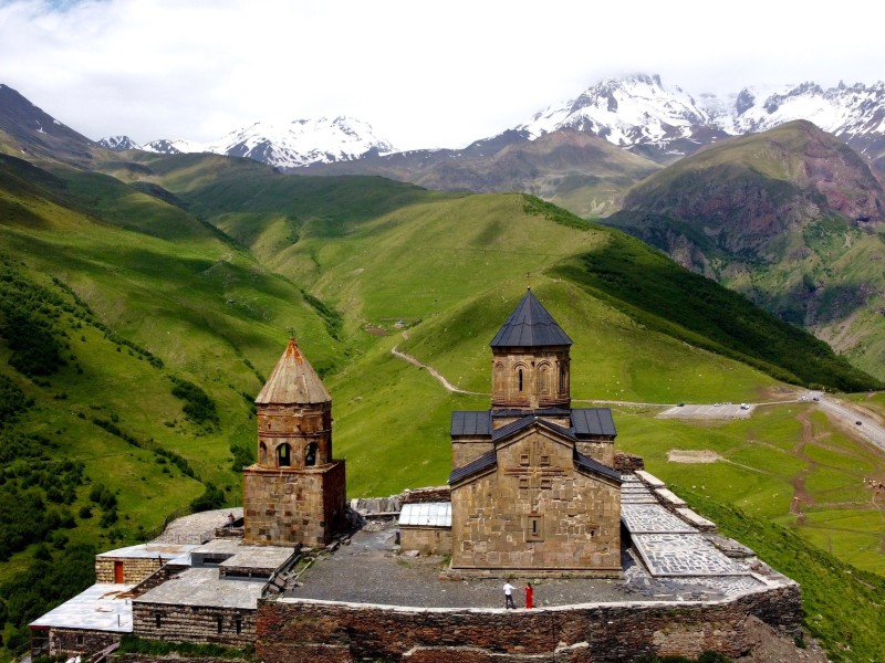 Gergeti Trinity Church, Mt Kazbek 